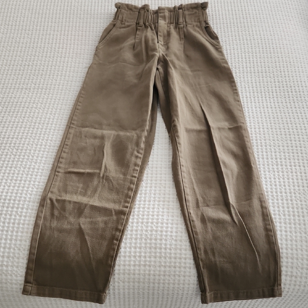 Forever 21 Tan Chinos High-Rise Straight-Leg